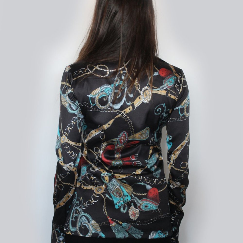 Colorful Pattern Blouse-1710 - Picture 11 of 11